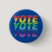 stem blauwe regenboogkleuren - Button (Voorkant)