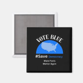 Stem Blue Save Democracy Sticker Magneet (Voorkant / Achterkant)