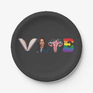 STEM Boeken Uterus LGBT Kamala Harris Walz Verkiez Papieren Bordje