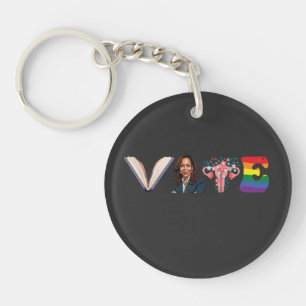 STEM Boeken Uterus LGBT Kamala Harris Walz Verkiez Sleutelhanger