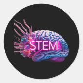 Stem Brain Burst - Wetenschap Ronde Sticker (Voorkant)