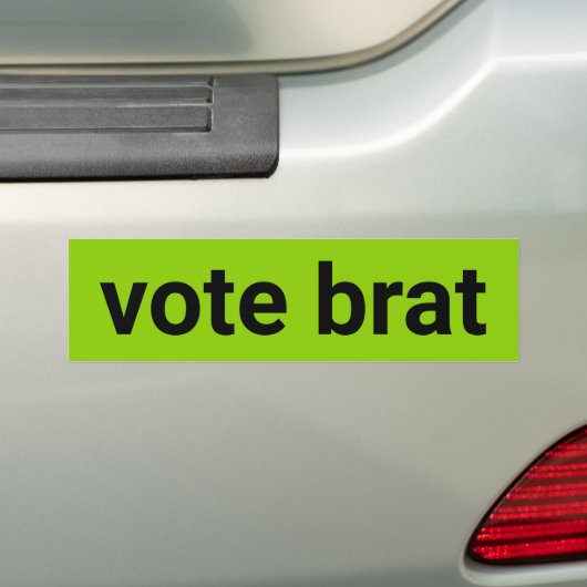 Stem brat kamala eenvoudig zwart en limoengroen bumpersticker (Op auto)
