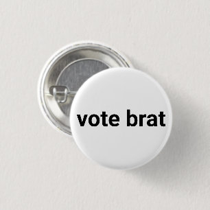 Stem brat kamala grappig cool zwart en wit ronde button 3,2 cm