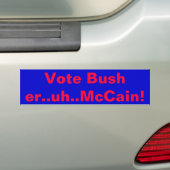 Stem Bush..eh..McCain! Bumpersticker (Op auto)