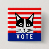 STEM! Button met vierkante stemmen (Voorkant)