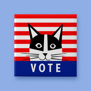 STEM! Button met vierkante stemmen