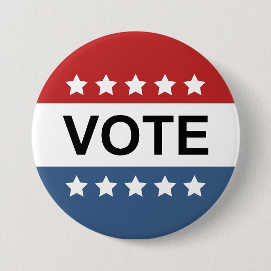 STEM Button - Rood Wit & Blauw Classic (Voorkant)