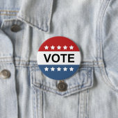 STEM Button - Rood Wit & Blauw Classic (In situ)