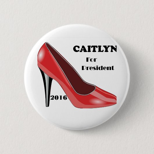Stem CAITLYN voor President! Ronde Button 5,7 Cm (Voorkant)