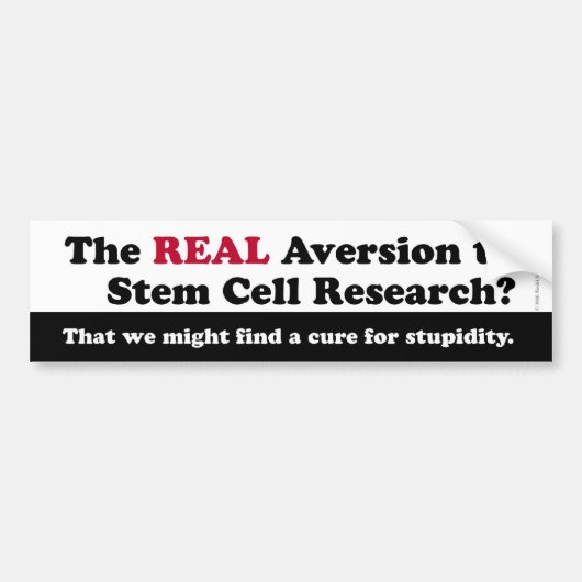 Stem Cell Research Bumpersticker (Voorkant)