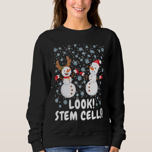 Stem Cell Snowman Christmas Science Trui (Voorkant)
