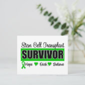 Stem Cell Transplant Survivor Badge Briefkaart (Staand voorkant)