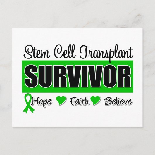 Stem Cell Transplant Survivor Badge Briefkaart (Voorkant)