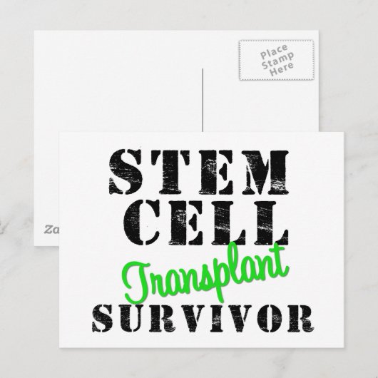 Stem Cell Transplant Survivor Briefkaart (Voorkant / Achterkant)