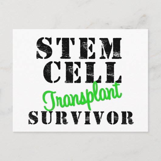 Stem Cell Transplant Survivor Briefkaart (Voorkant)