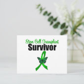 Stem Cell Transplant Survivor Butterfly Ribbon Briefkaart (Staand voorkant)
