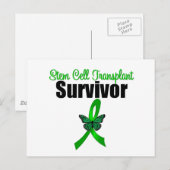 Stem Cell Transplant Survivor Butterfly Ribbon Briefkaart (Voorkant / Achterkant)