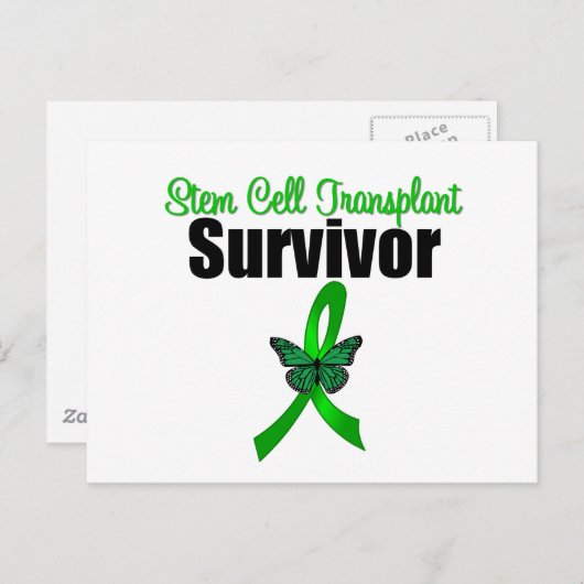 Stem Cell Transplant Survivor Butterfly Ribbon Briefkaart (Voorkant / Achterkant)