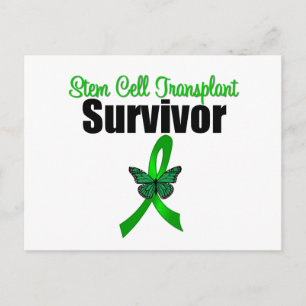 Stem Cell Transplant Survivor Butterfly Ribbon Briefkaart
