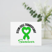 Stem Cell Transplant Survivor Heart Ribbon Briefkaart (Staand voorkant)