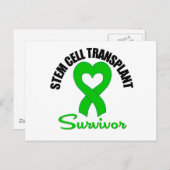 Stem Cell Transplant Survivor Heart Ribbon Briefkaart (Voorkant / Achterkant)