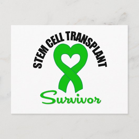 Stem Cell Transplant Survivor Heart Ribbon Briefkaart (Voorkant)
