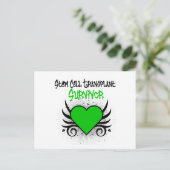 Stem Cell Transplant Survivor Heart Tattoo Briefkaart (Staand voorkant)