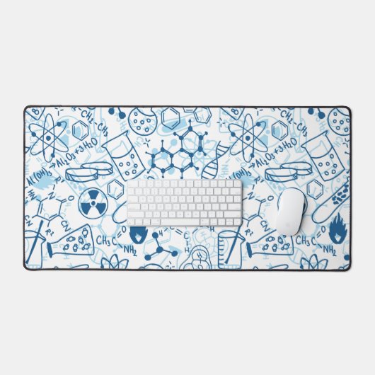 STEM Chemie Wetenschap Schets Doodle Bureaumat (Keyboard & Muis)