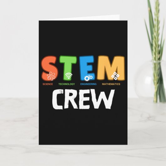 Stem Crew Matching Team Squad Byck Naar School Ler Kaart (Voorkant)