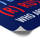 Stem D voor Democraat R = Rusland Grappige Verkiez Poster (Hoek)