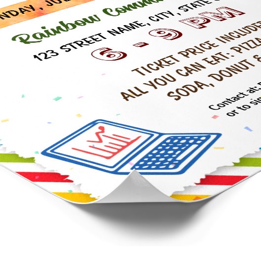 Stem dag school evenement flyer poster (Hoek)