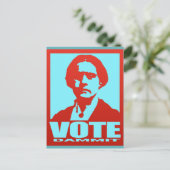 Stem Dammit Pop-Art Susan B. Anthony Custom Briefkaart (Staand voorkant)