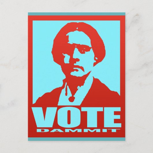 Stem Dammit Pop-Art Susan B. Anthony Custom Briefkaart (Voorkant)