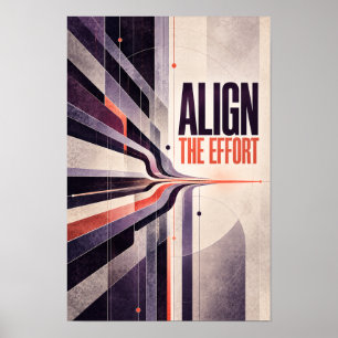 Stem de Inspanning Moderne Uitvoerende Strategie T Poster