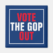 Stem de Rood White Blue Politiek uit. Magneet (Voorkant)