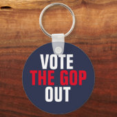 Stem de Rood White Blue Politiek uit. Sleutelhanger (Voorkant)