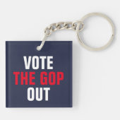 Stem de Rood White Blue Politiek uit. Sleutelhanger (Achterkant)