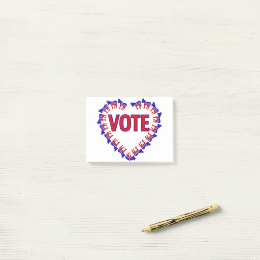 stem democraat donkey post-it® notes (Op bureau)