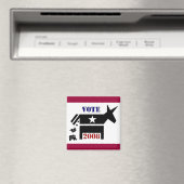 STEM DEMOCRAAT IN 2008 VIERKANTE MAGNEET (Insitu (Vaatwasser))