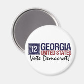 Stem Democraat in 2012 - Georgië Magneet (Voorkant / Achterkant)