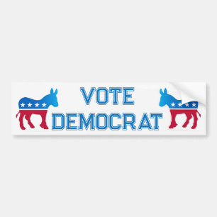 Stem Democraat met Ezels Bumpersticker