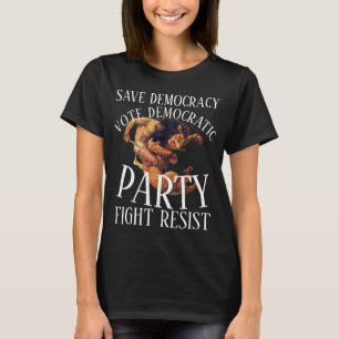 STEM DEMOCRATISCH DHS CBP ICE TSA PARTIJ VECHT WEE T-SHIRT