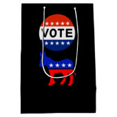 Stem democratische geschenkzak medium cadeauzakje (Achterkant)