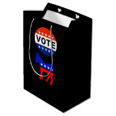 Stem democratische geschenkzak medium cadeauzakje (Achterkant Gekanteld)