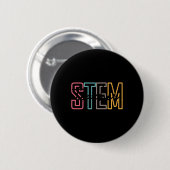 STEM Docent Wetenschapstechnologie Docent Terug na Ronde Button 5,7 Cm (Voorkant /achterkant)