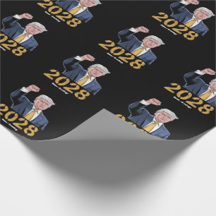 Stem Donald Trump 2028 Pro Trump Vlag van de VS Cadeaupapier
