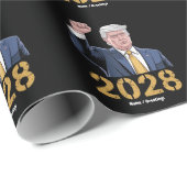 Stem Donald Trump 2028 Pro Trump Vlag van de VS Cadeaupapier (Rol Hoek)