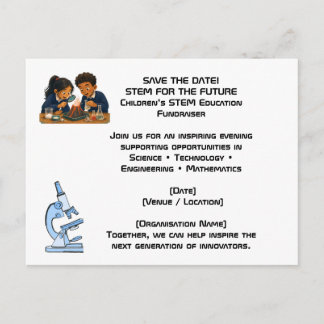 STEM-educatiefonds Fondsenwerving Save the Date Ka Aankondigingskaart