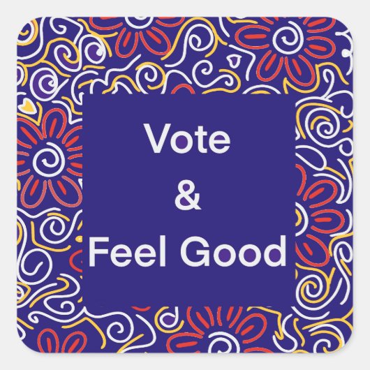 Stem en voel je goed Sticker (Voorkant)