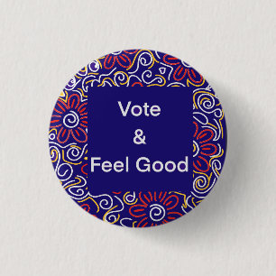 Stem en voel je goed Sticker Ronde Button 3,2 Cm